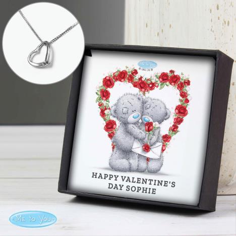 Personalised Me to You Sentiment Heart Necklace in Box Extra Image 1